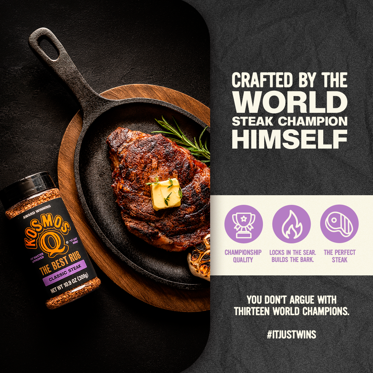 Kosmos Q The Best Classic Steak Rub