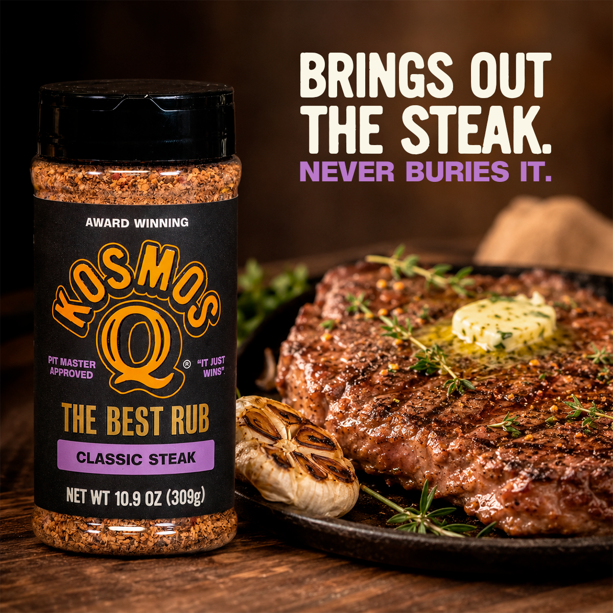 Kosmos Q The Best Classic Steak Rub