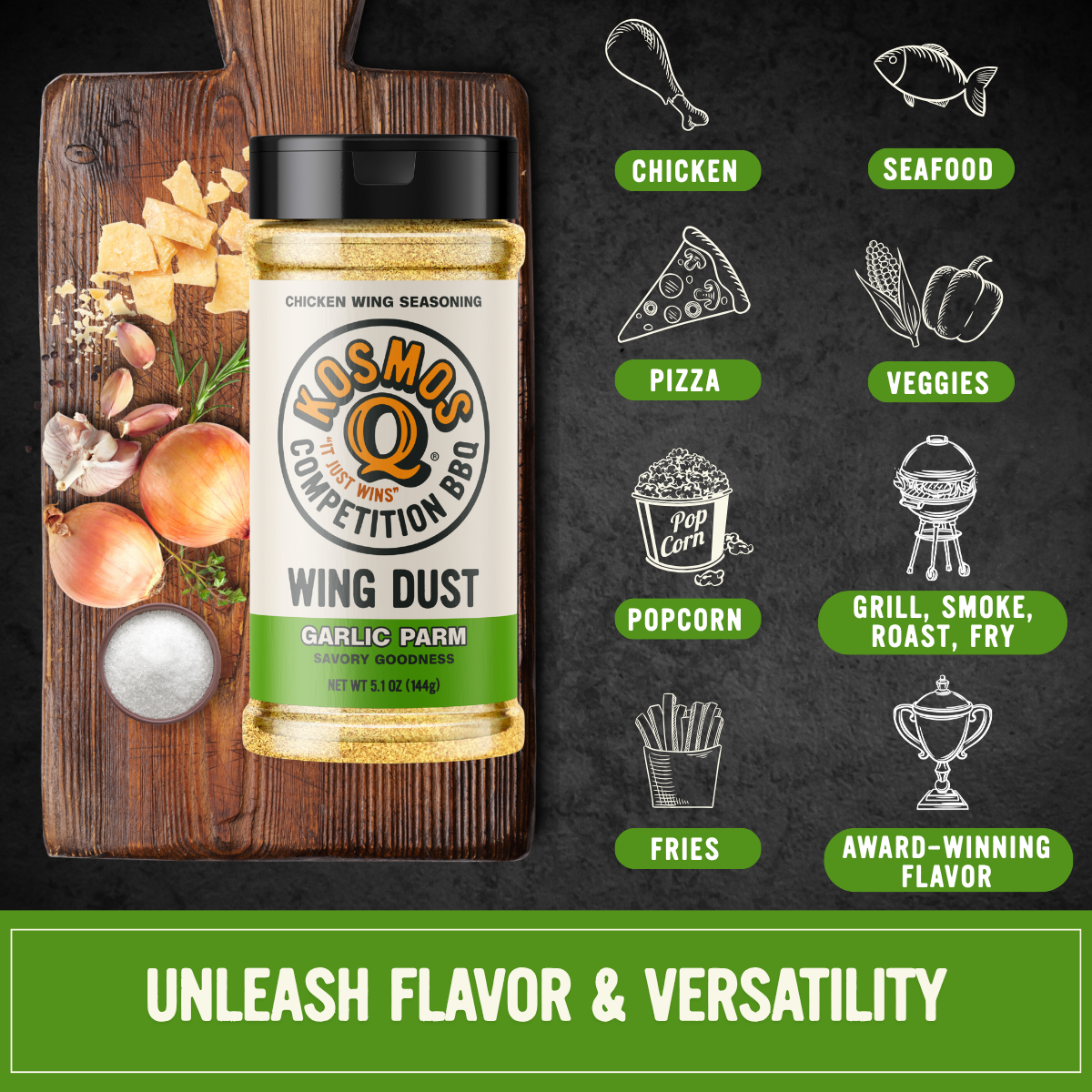 Kosmos Q Garlic Parm Wing Seasoning