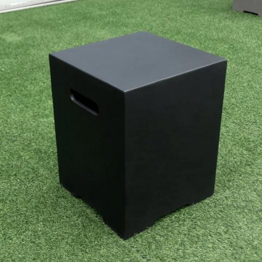 Modeno square propane tank cover black outdoors