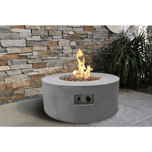Modeno Tramore round fire table on patio