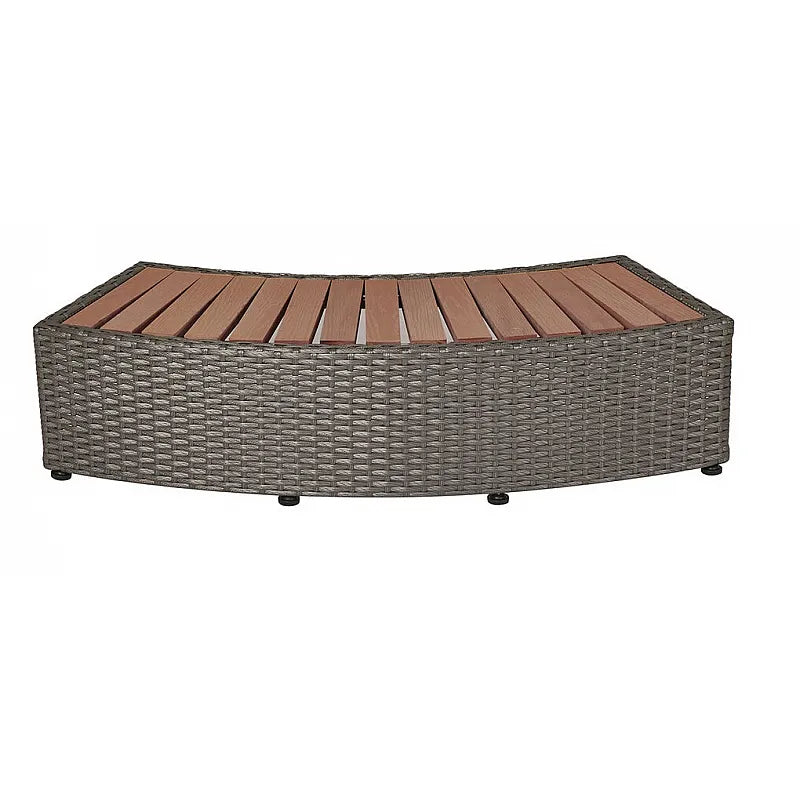 Wicker Step for Round Spa