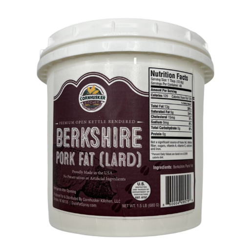 Cornhusker Kitchen Berkshire Premium Pork Lard 1.5lb Tub