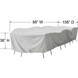 Treasure Garden X-Large Oval Rectangle Table Chairs Cover