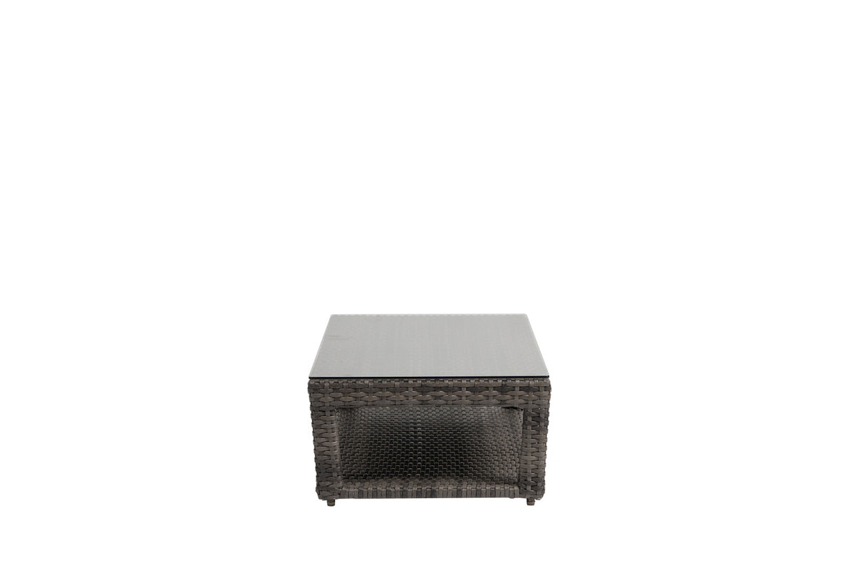Ratana Portfino Rectangular Coffee Table w/Clear Glass