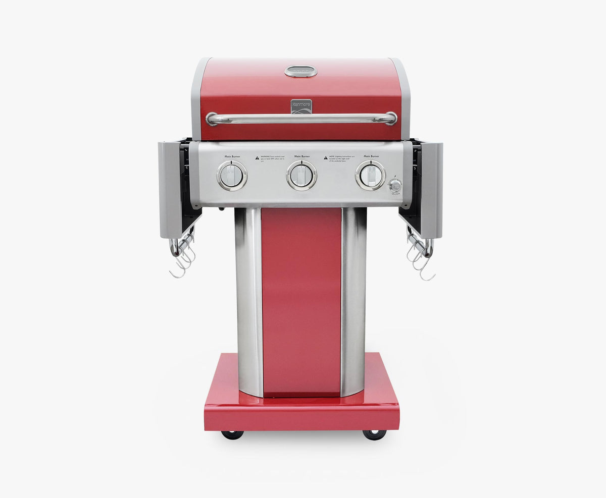 Kenmore Red 3-Burner Propane Gas Grill