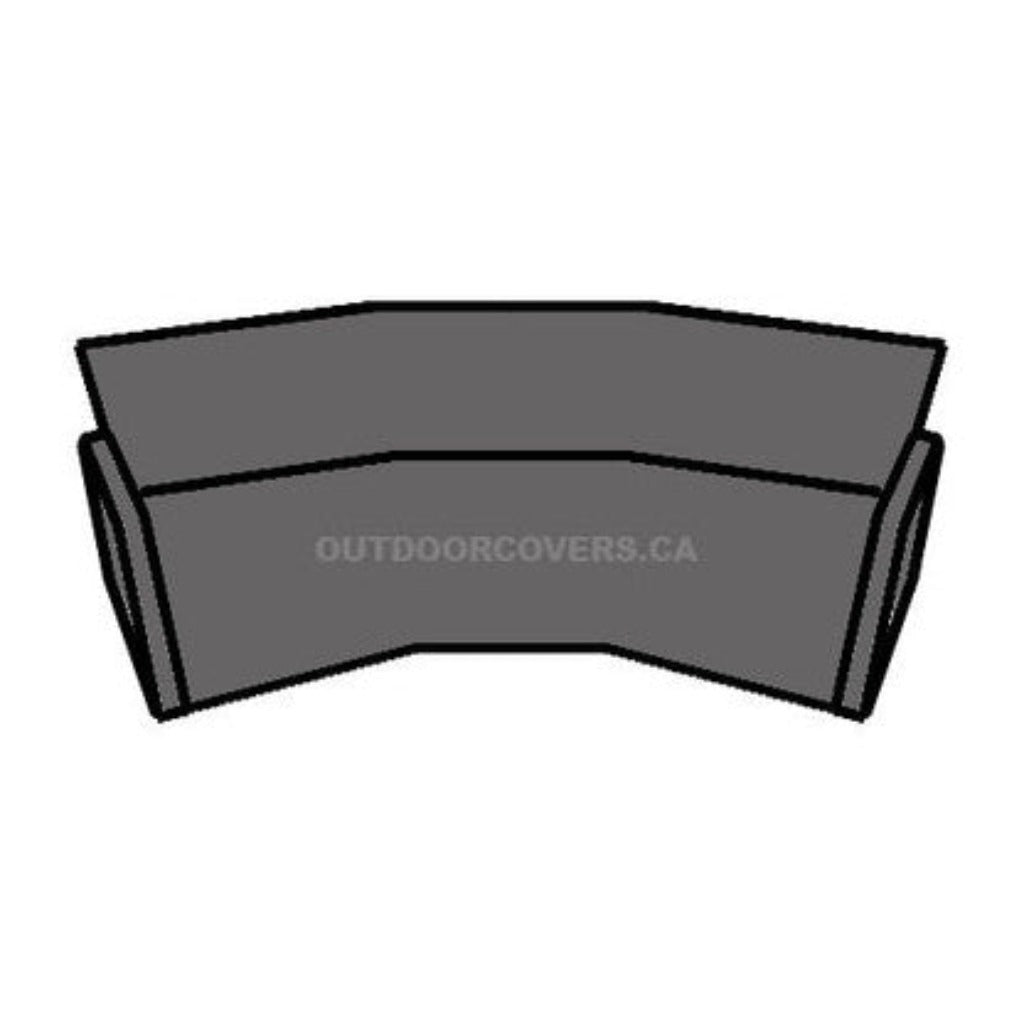Curved Sofa (112Wx34Dx36/24H)