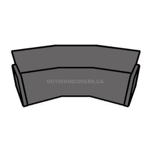 Curved Sofa (112Wx34Dx36/24H)