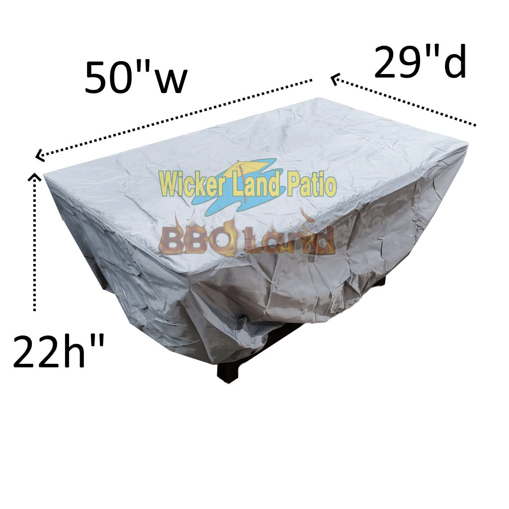 Fire Pit Cover, 50.5"W x 30.5"D x 18"H