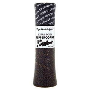 Cape Herb & Spice Black Peppercorns - Ceramic Grinder with Refill Pack