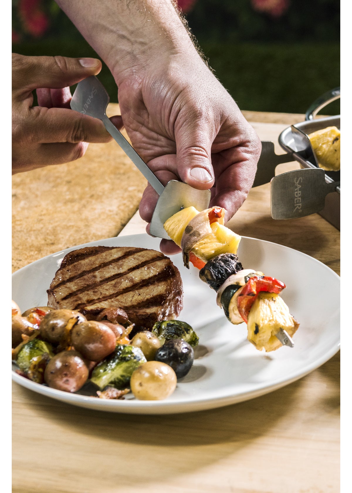 Saber Stainless Steel Dual Skewers