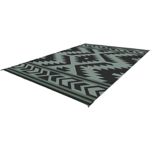 Santa Fe Boho Outdoor Mat Sage/Black
