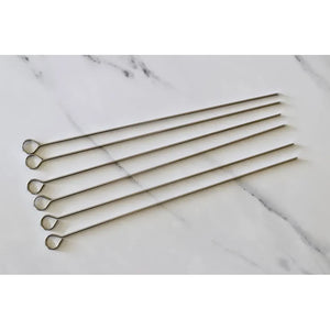 12" Stainless Steel Skewers – Set of 6