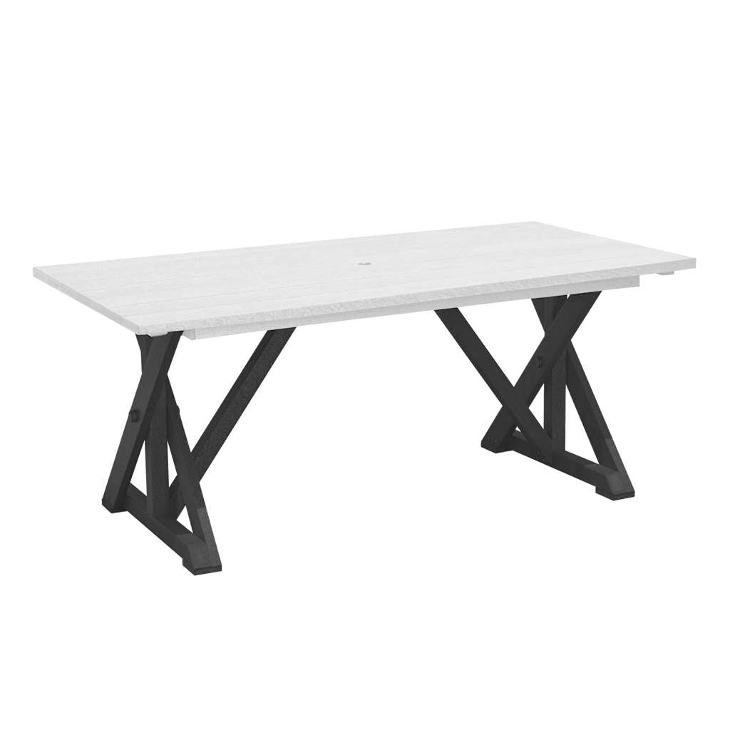 T203 Harvest Wide Dining Table w/2" Umbrella Hole