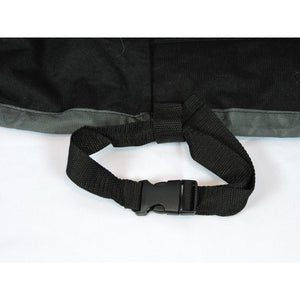 Slicker cover strap and buckle