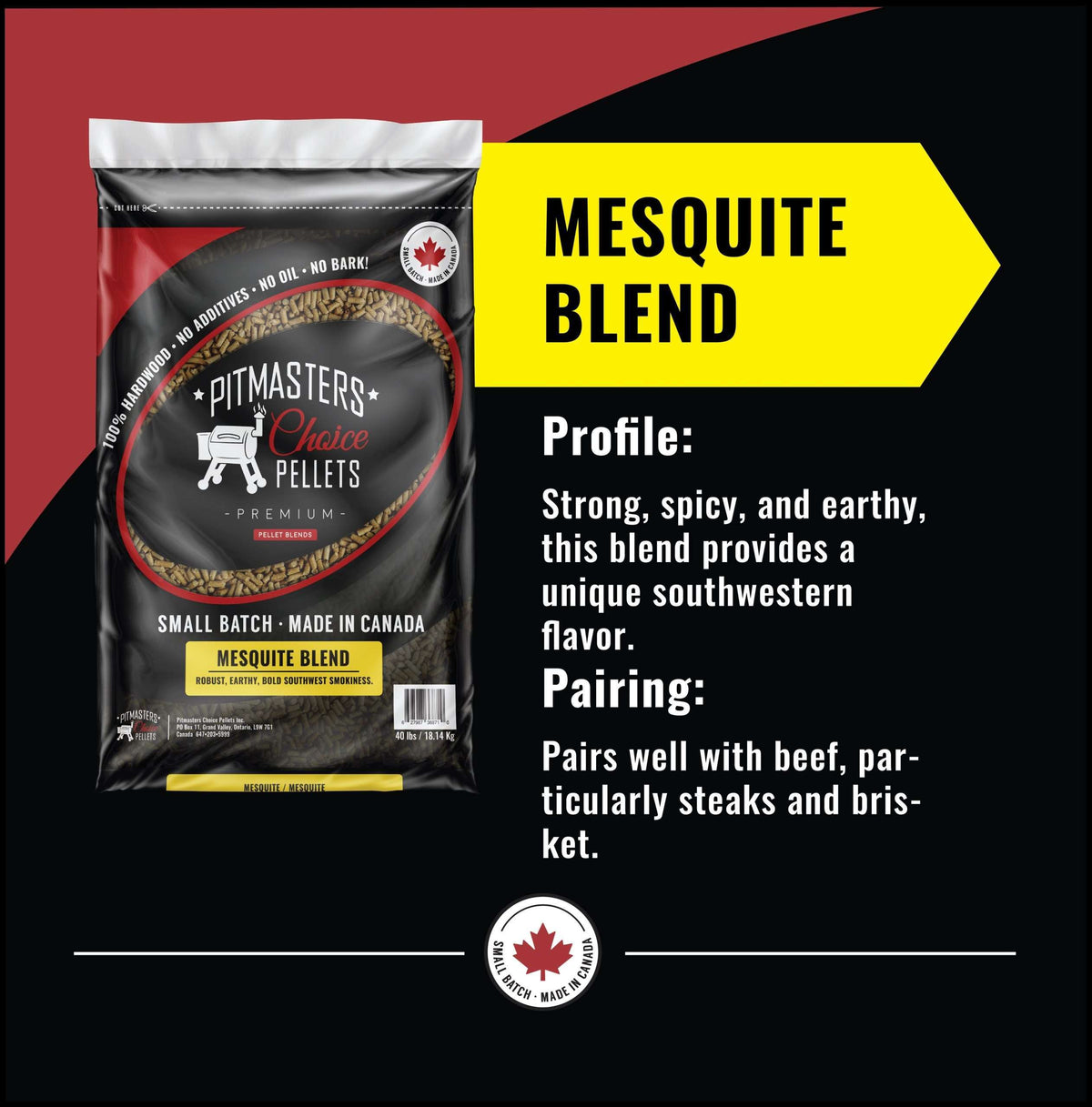 Pitmasters Choice Mesquite Blend Pellets 40lb