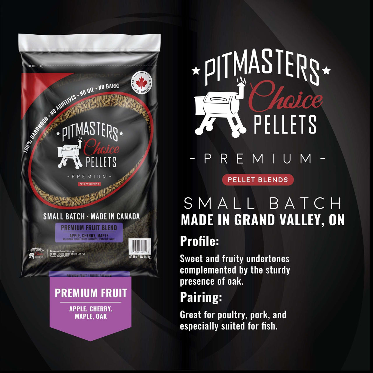 Pitmasters Choice Premium Fruit Blend Pellets 40lb