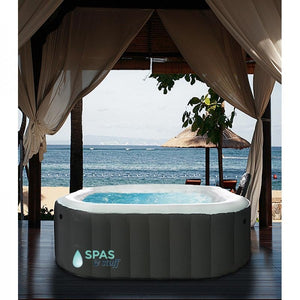Relaxing in the Alpine square bubble spa