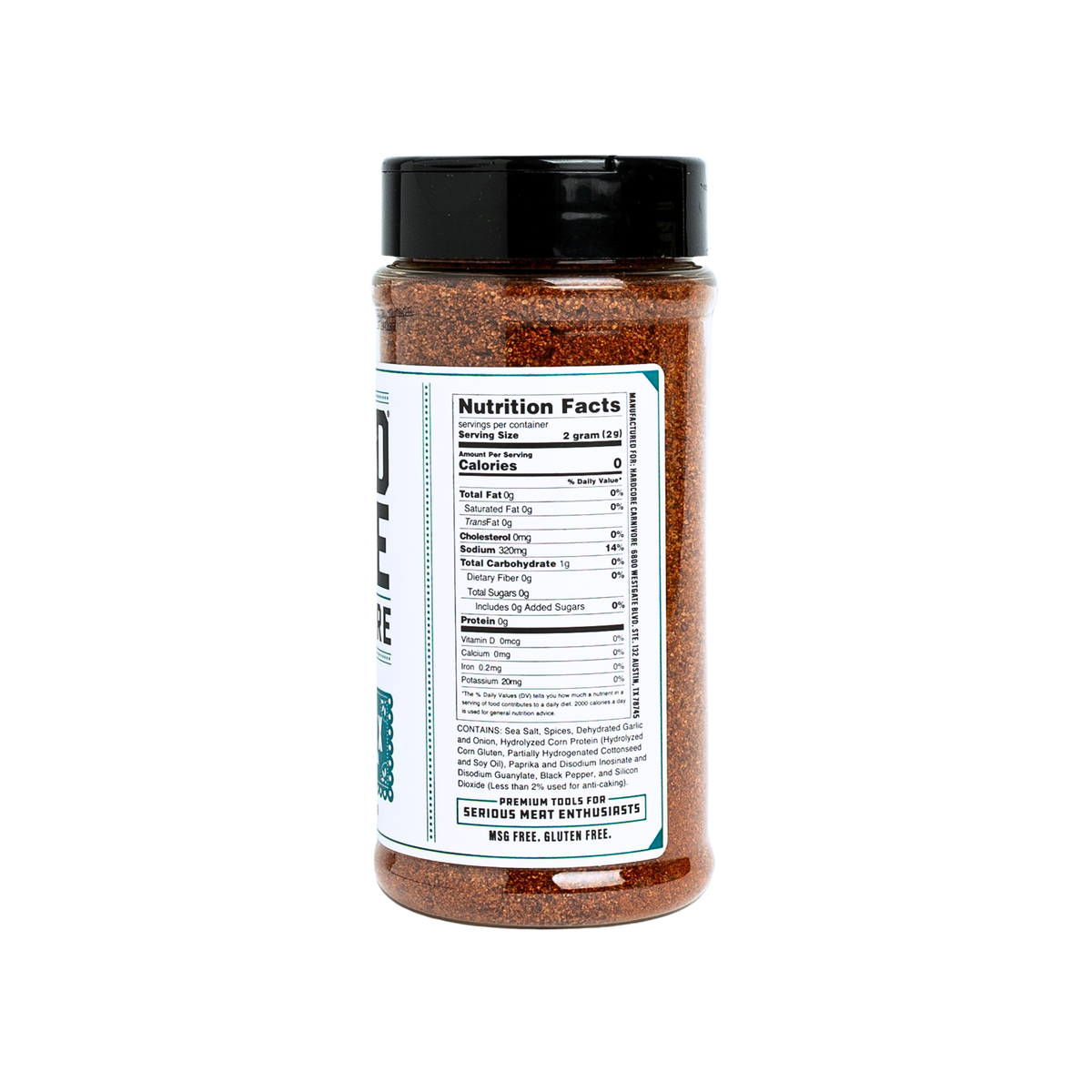 Hardcore Carnivore Tex Mex Seasoning nutrition