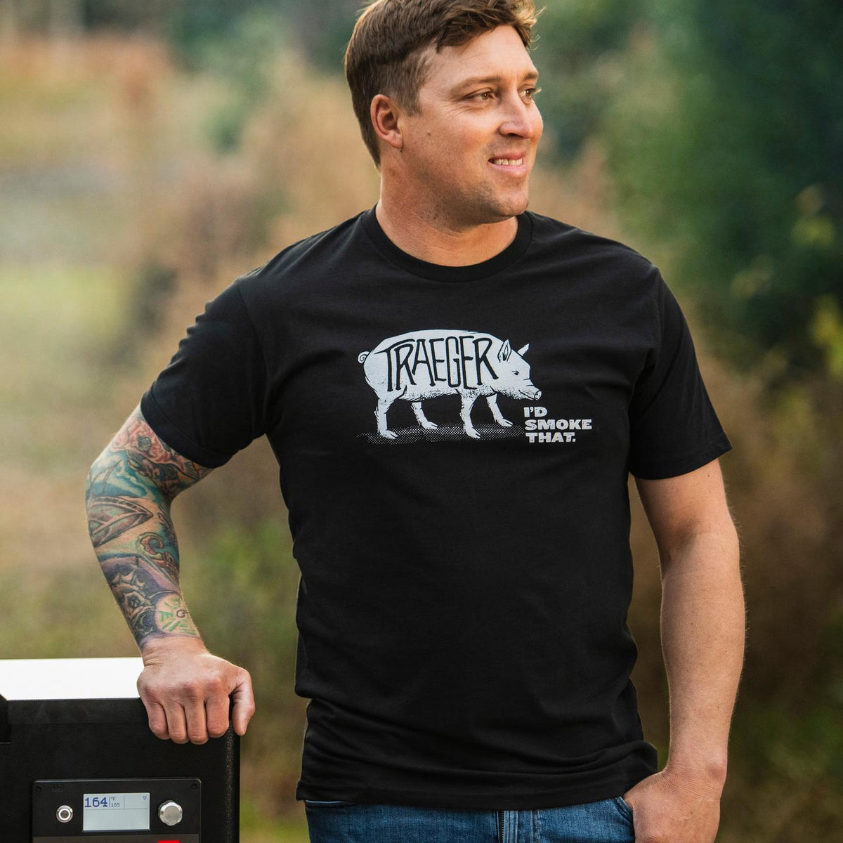 Traeger Id Smoke That Pig T-Shirt Black
