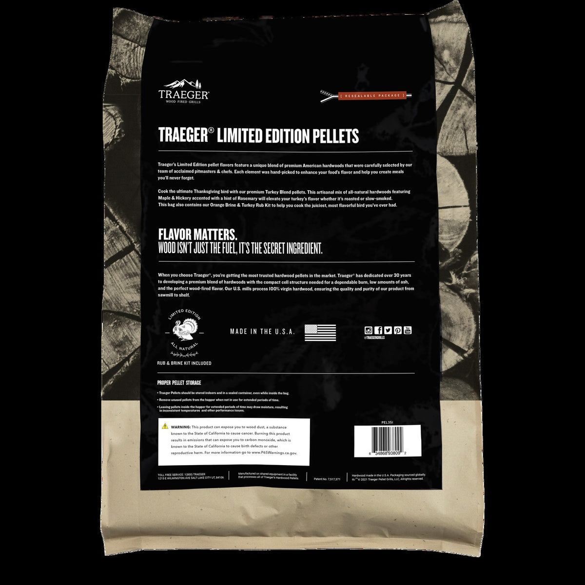 Limited Edition Turkey Blend Hardwood Pellets + Orange Brine + Turkey Rub Kit