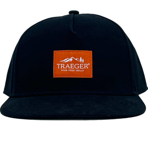 Traeger 7-Panel Leather Patch Flat Brim-Hat