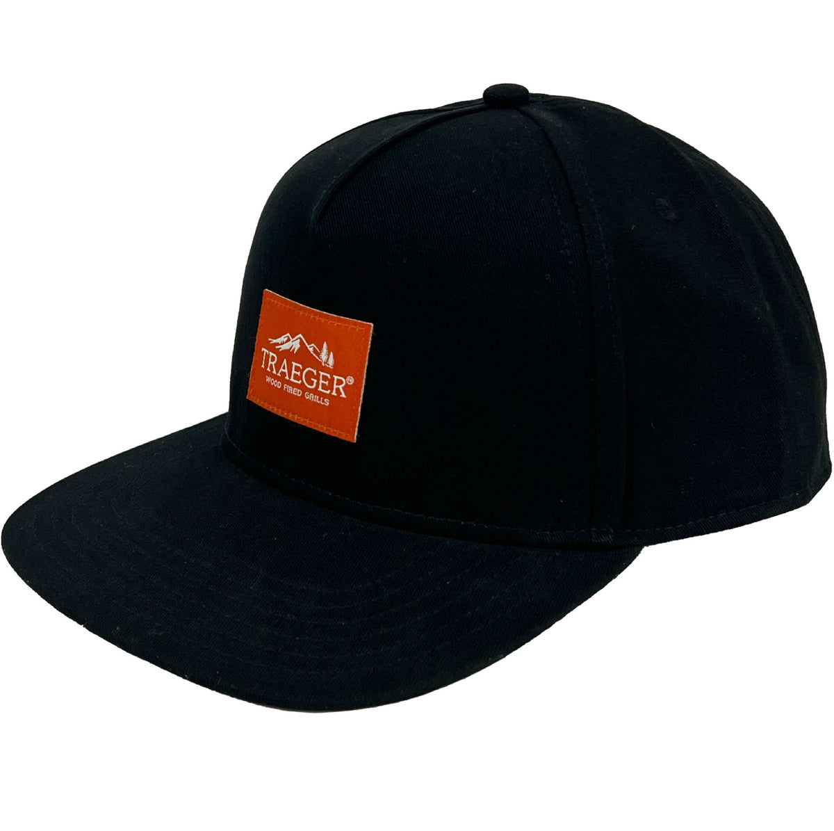 Traeger 7-Panel Leather Patch Flat Brim-Hat