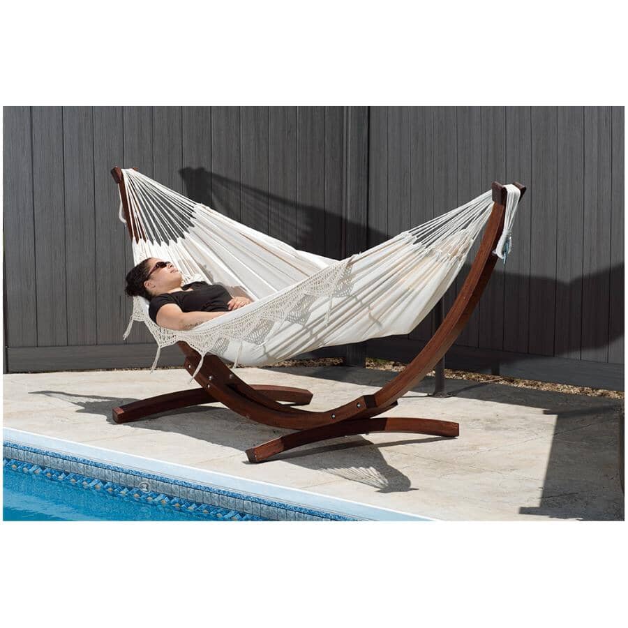 Vivere Double Natural Cotton Rope Hammock