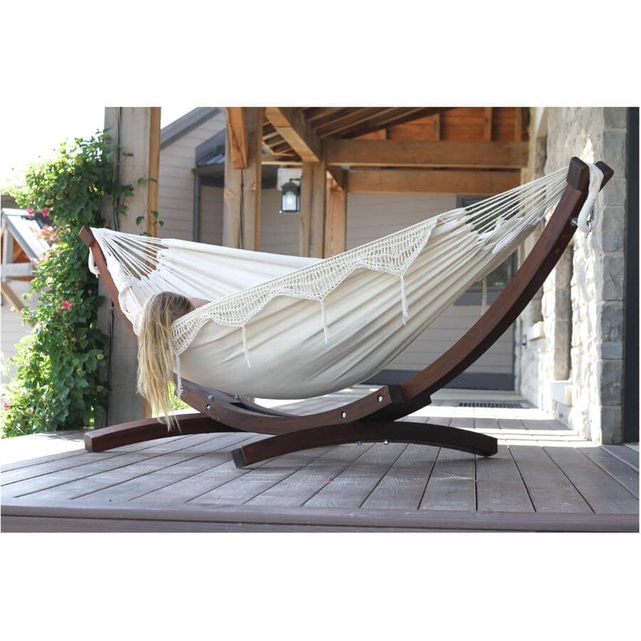 Vivere Double Natural Cotton Rope Hammock