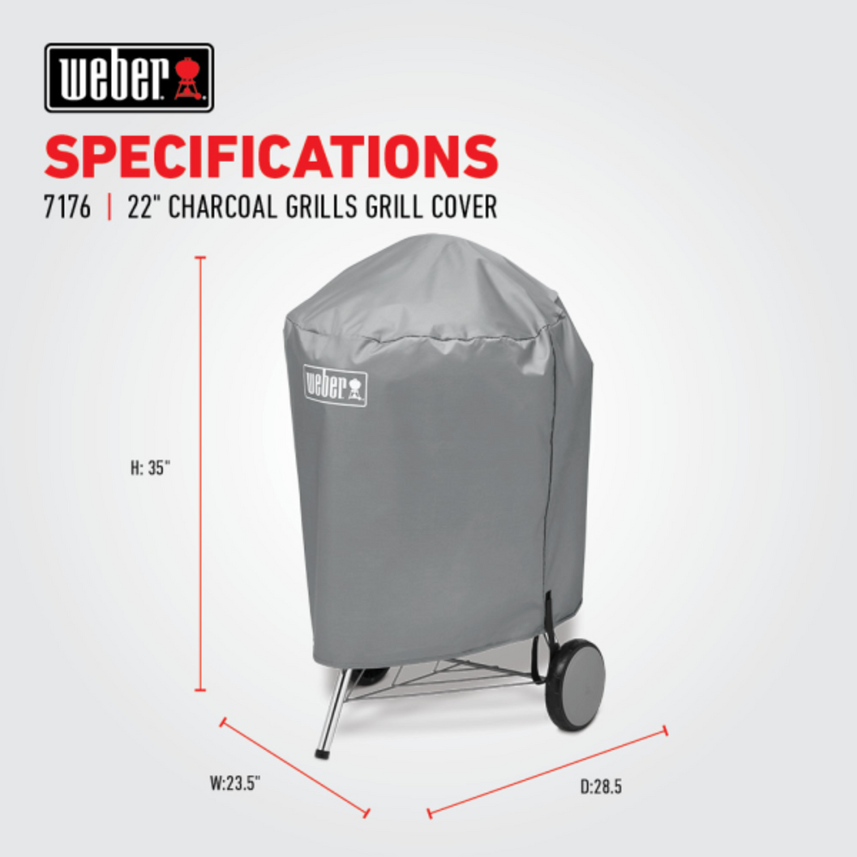 Weber Grill Cover - 22" Charcoal Grills
