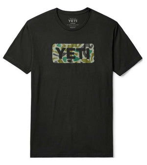 Yeti Logo Badge Duck Camo Short Sleeve T-Shirt Black