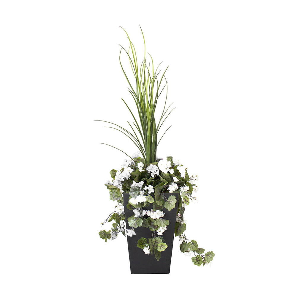 White Hibiscus Arrangement - Silk Plant