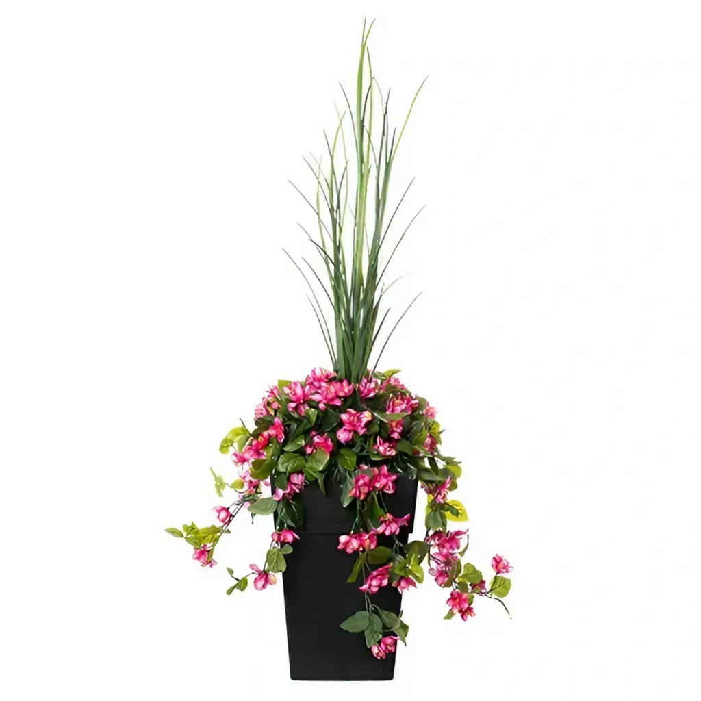 Pink Azalea Arrangement - Silk Plant