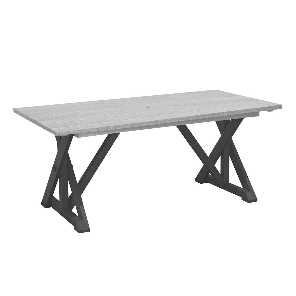 T203 Harvest Wide Dining Table w/2" Umbrella Hole