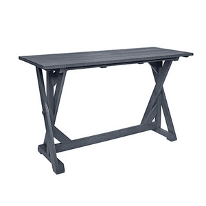 C.R. Plastic Products Furniture - Dining Slate Grey-18 T202 72" Harvest Bar Table