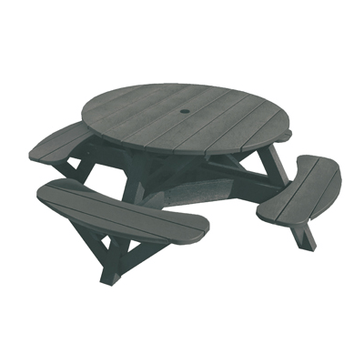 C.R. Plastic Products Furniture - Dining Slate Grey-18 T50 Picnic Table
