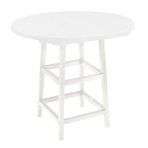 C.R. Plastic Products Dining Table White-02 TB03 40" Pub Table Legs