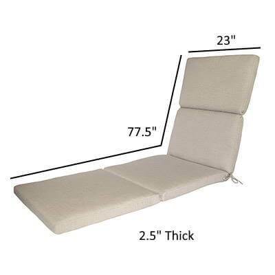 C.R. Plastic Products Sunbrella Outdoor Cushions LP02 Modern Lounge Pad