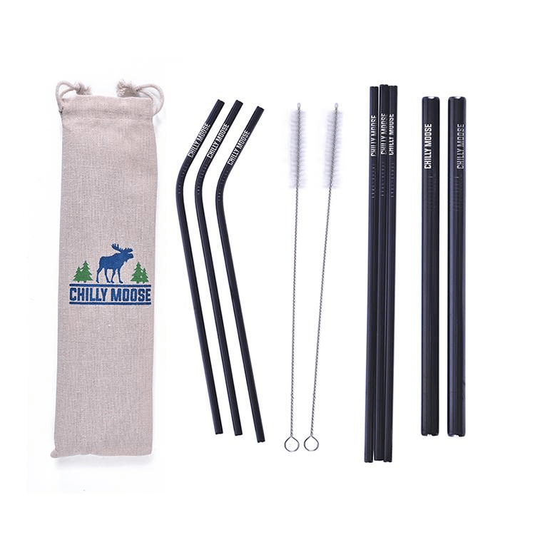 Chilly Moose Drinkware & Coolers Chilly Moose Reusable Stainless Steel Straws