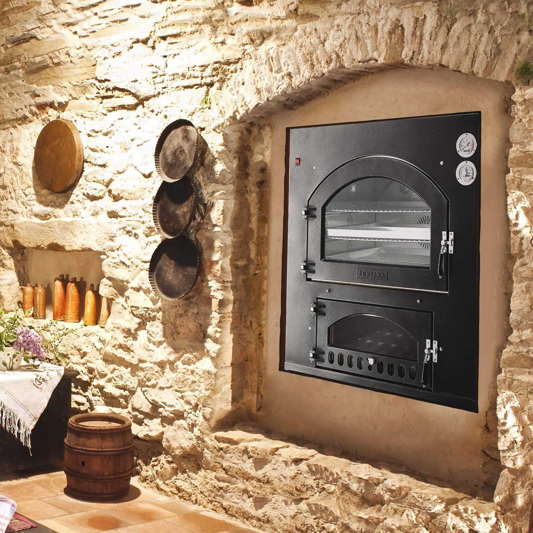 Fontana Pizza Oven The Inc Q Built-in Wood-Burning Oven