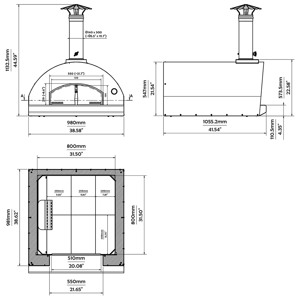 Fontana Pizza Oven The Marinara Wood Fired Home Oven