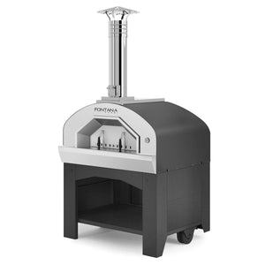 Fontana Pizza Oven With Cart Prometeo Commercial Wood Fired Pizza Oven