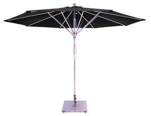 Galtech Umbrellas Umbrellas Canvas Black 781 11' Deluxe Commercial Use Flat Profile Market Umbrella