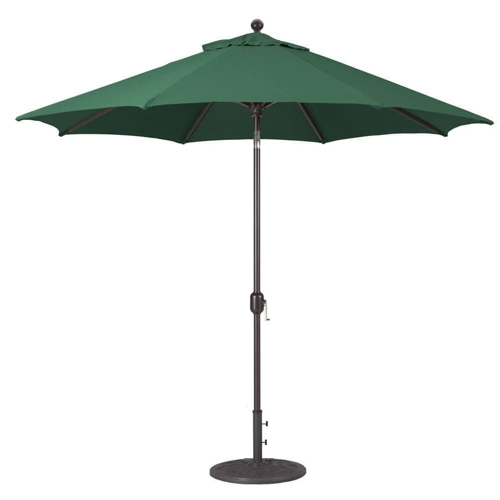 Galtech Umbrellas Umbrellas Forest Green (Black Frame) 9' Galtech Auto-Tilt Market Umbrellas - 737 Model