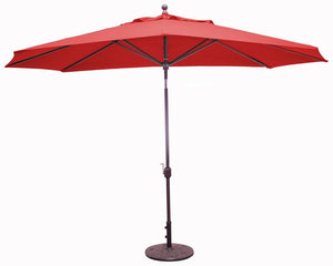Galtech Umbrellas Umbrellas Jockey Red 8' x 11' Oval Galtech Auto-Tilt Market Umbrellas - 779 Model