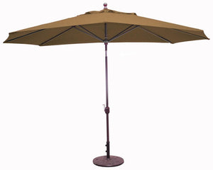 Galtech Umbrellas Umbrellas Teak 8' x 11' Oval Galtech Auto-Tilt Market Umbrellas - 779 Model