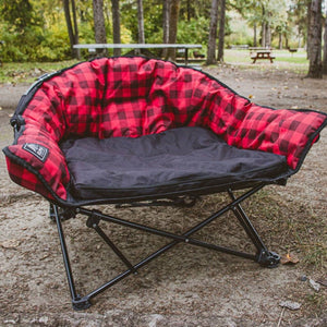 Kuma Outdoor Gear Camp Accessories Lazy Bear Dog Bed - Red Plaid