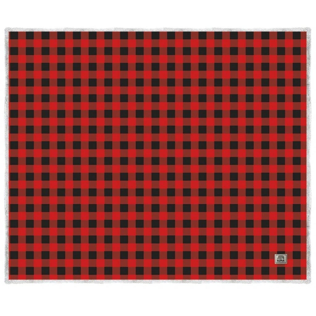 Kuma Outdoor Gear Camp Accessories Lumberjack Sherpa Throw - 60" x 70" - Red/Blk Plaid