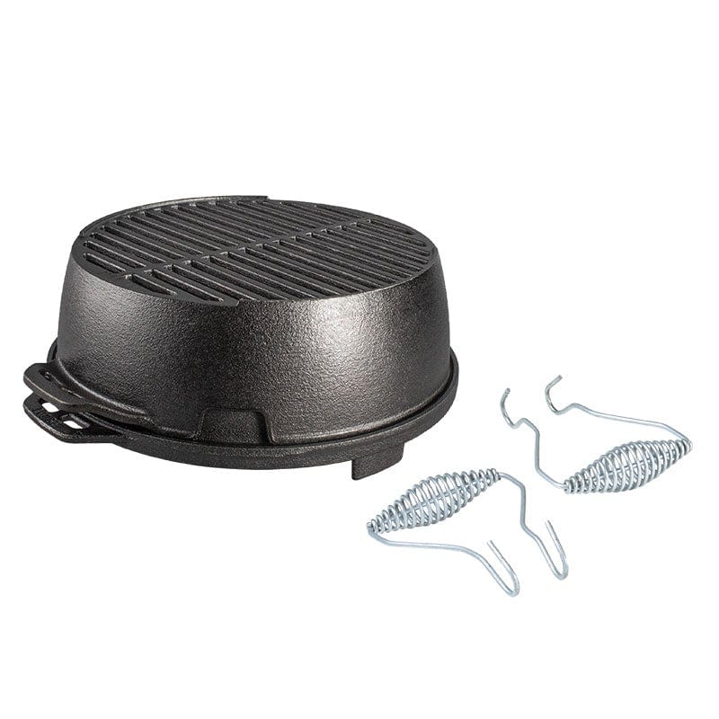 Lodge Cast Iron Cast Iron & Knives Kickoff Grill, grill surface: 12 inch Diameter