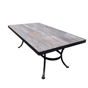 O.W. Lee Heaters & Fire Tables 28" x 50" Rectangle Reclaimed Porcelain Tile Series Coffee Table | Frame: Graphite | Atlantic City Tile